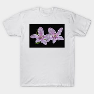 Pink and White Clematis T-Shirt